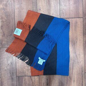Gene Meyer Scarf One Size Copper Leaf  Wool Blend Colorblock Elegant Vine M5CB02